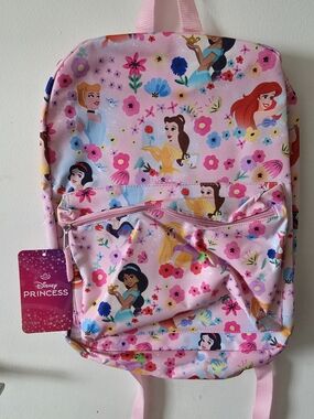 Disney Princess Pink Floral Kids Backpack